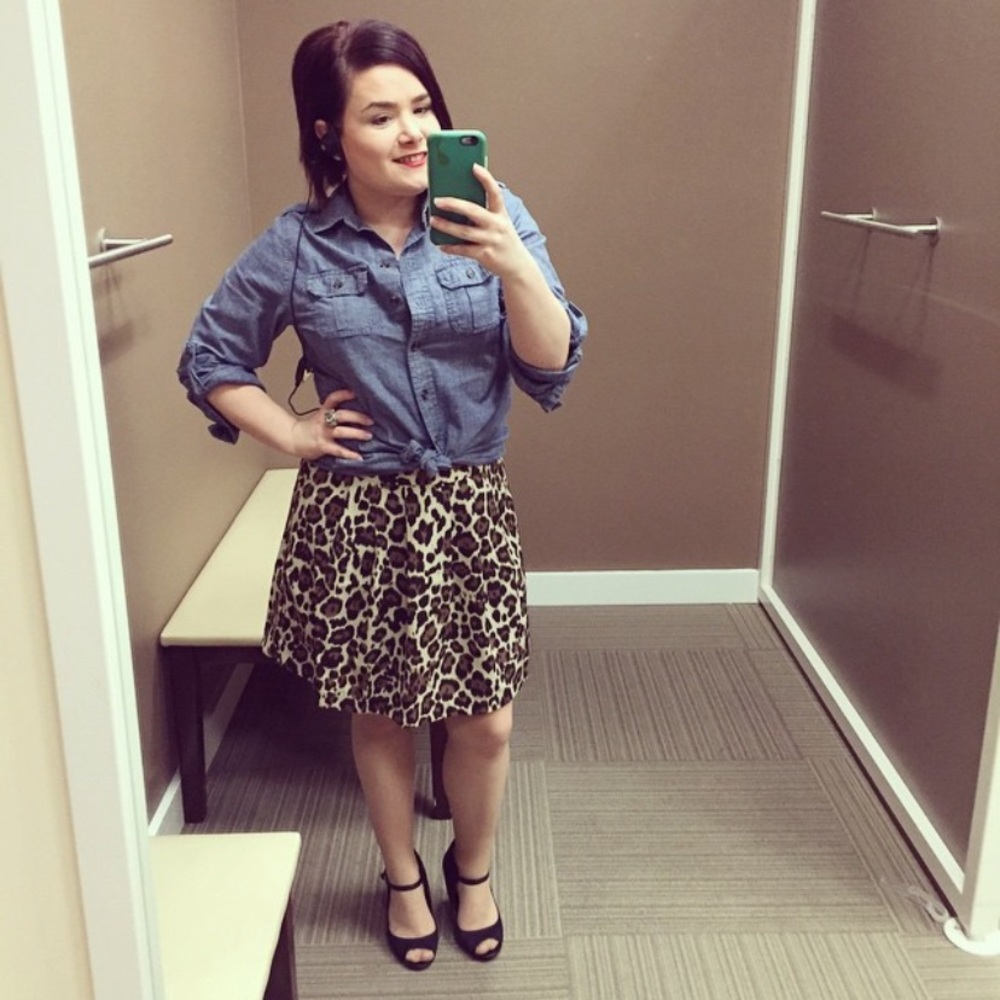 Leopard print skirt